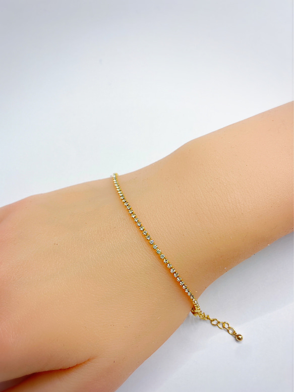 crystal gold bracelet 3枚目の画像