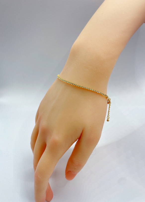 crystal gold bracelet 4枚目の画像