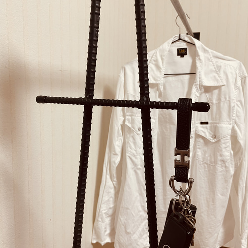 ハンガーラック　アンティーク風　ハンドメイド　2段棚　アイアン家具 数量限定 CR3-G ハンガーラック 3段棚 収納 キャスター アイアン家具