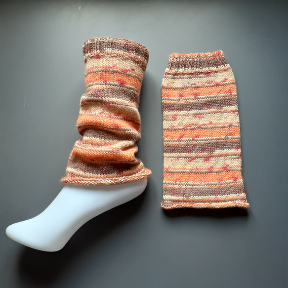 レッグウォーマー☆気仙沼‘’いちご‘’色＊洗濯機OK！ 2枚目の画像