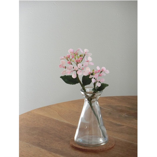 ✿【 粘土置物《初作特価》】「愛美（Ami）」がくあじさい・ピンク（1