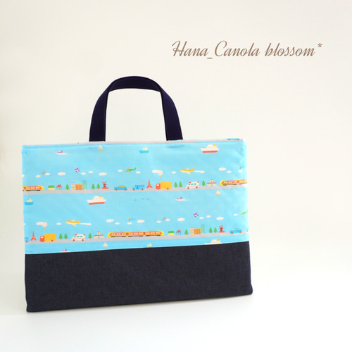 チェリースカイブルー♡入園入学グッズレッスンバッグ