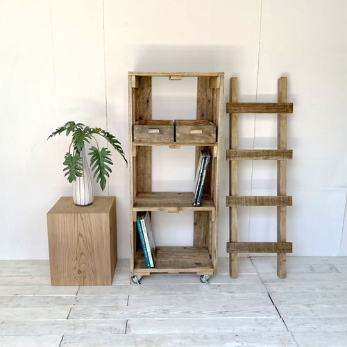 ②木製 梯子 ハシゴ インテリア 輸入家具 おしゃれ インテリア 木製