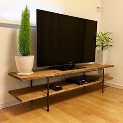 ハンドメイド　テレビ台　棚　オーダー受け付けます。 みく様オーダー分 W100×D35×H40 テレビ台 テレビ台・テレビボード
