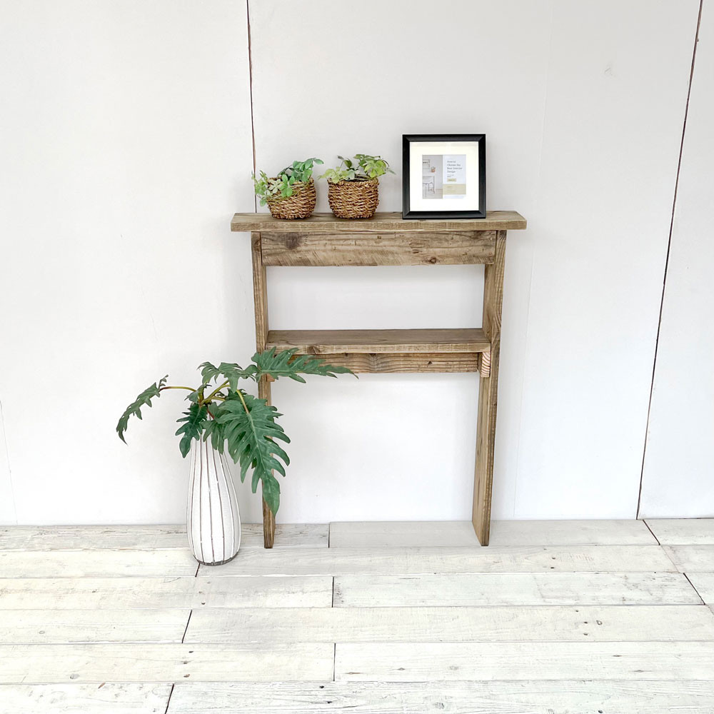 リサイクルウッド☆超薄型コンソールテーブル　RW0205