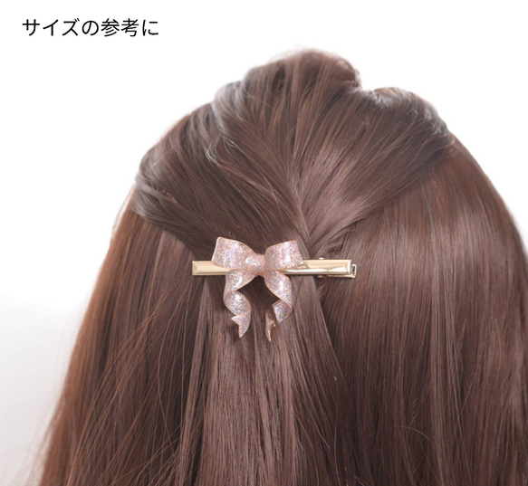 New✦　BIGリボン　ヘアクリップ　（３色） 6枚目の画像