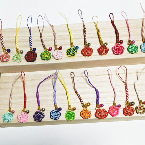 水引お守りストラップ｜彩り結び｜プチギフト・贈り物に｜個包装