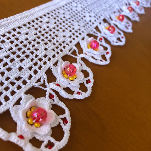 カラフル小花 ドイリー レース編み （テーブルセンター作りまし
