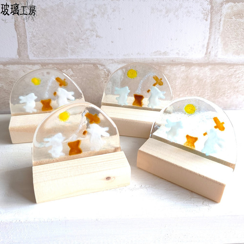 再販】餅つきうさぎ お月見 うさぎ 秋 中秋の名月 9月 半円 省スペース