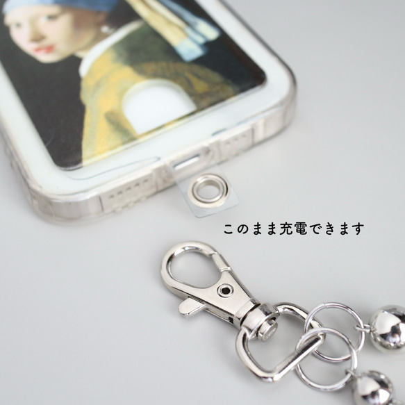 【大人カジュアル】ステンレス/スマホストラップ/スネークチェーン/ボールチェーン/プレゼント/ショルダーストラップ 7枚目の画像