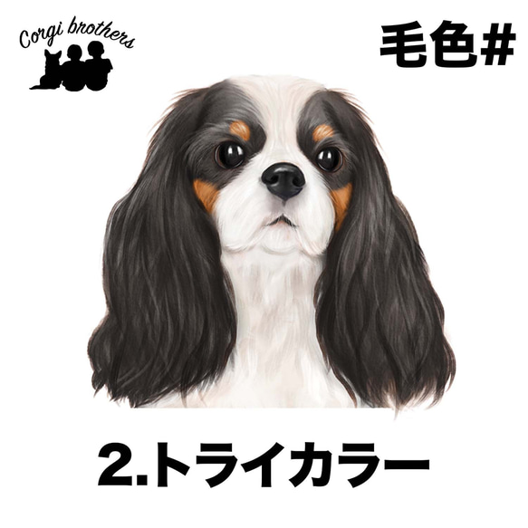 【 キャバリア 水彩画風 毛色4色 】　スマホケース　クリアソフトケース　犬　うちの子　Android対応 3枚目の画像