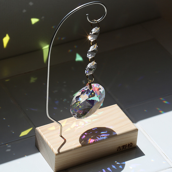 新・ひのきワイヤースタンド　太陽の輝き(メイン/ASFOUR、連結/SWAROVSKI) 6枚目の画像