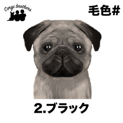 【 パグ 水彩画風 毛色2色 】　スマホケース　クリアソフトケース　犬　うちの子　Android対応 3枚目の画像