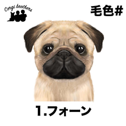 【 パグ 水彩画風 毛色2色 】　スマホケース　クリアソフトケース　犬　うちの子　Android対応 2枚目の画像