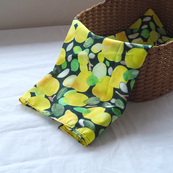 水彩圍巾手帕“檸檬” 第2張的照片
