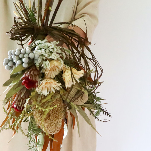 ドライフラワースワッグ ネイティブフラワー バンクシア