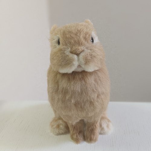 羊毛フェルト うさぎ ネザーランド・ドワーフ ハンドメイド ぽぽ 羊毛フェルト うさぎ ネザーランド・ドワーフ ハンドメイド ぽぽ