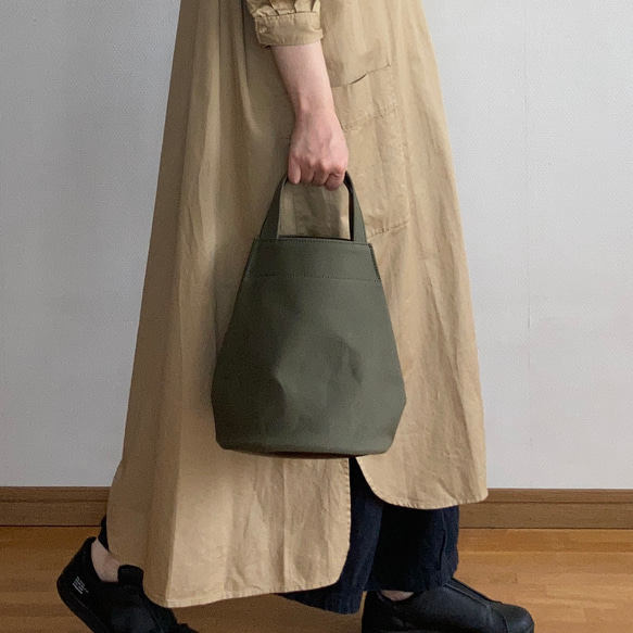 8号帆布トートバッグ(チャコールグレー、オリーブグリーン) トートバッグ03 BOX オリーブ / 8号帆布 トートバッグ aoya bags