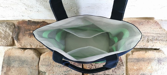 トートバッグ【W-484】セイルバッグ　ヨット　ハンドメイドバッグ　サンブレラ 5枚目の画像