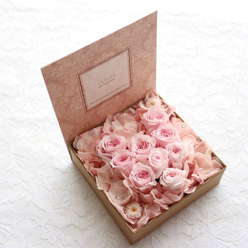 ROSE❣️ピンクピンクアレンジ❣️プリザーブドフラワー❣️ジニア、薔薇❁⃘*.゜ ジニアさくら薔薇プリザーブドフラワー ピンク系プチアレンジ