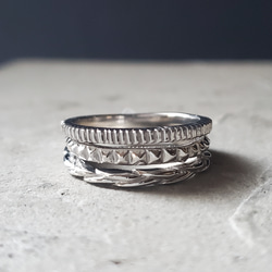 シルバーリング3点セット B.R.U 指輪 リング 「累計販売数1万個突破」シルバー3セット