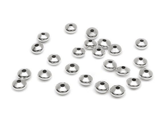 SILVER925 ソーサービーズ 3.3×2mm【10コ販売】(SV-871BZ 3枚目の画像