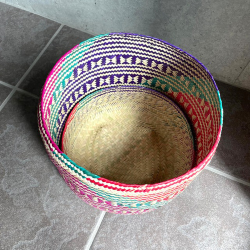 Palma Basket (LL) #5／パルマ バスケット かご メキシコ フリー