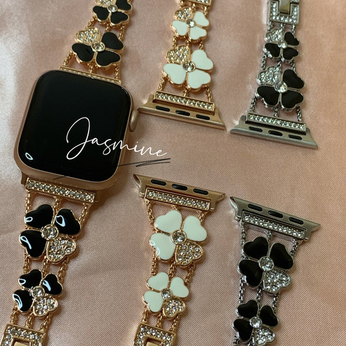 Apple Watch ハートクローバー チェーン ベルト 全サイズあり