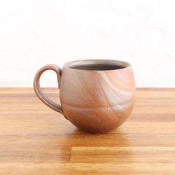 備前焼　丸いコーヒーカップ【A】【陶器・マグカップ・コップ】 2枚目の画像