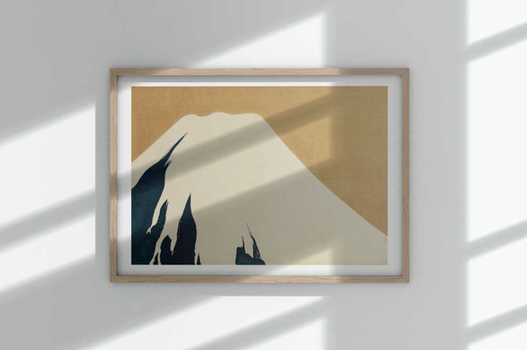神坂雪佳の富士山、和モダンだけじゃない、応用が利く和柄ポスター、色々なインテリアにおススメ、新年【S-0038】 8枚目の画像