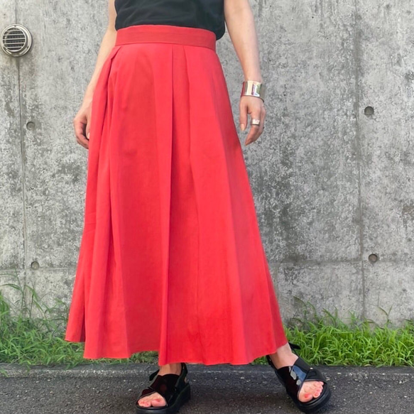【MADE IN JAPAN】タックフレアスカート 3枚目の画像