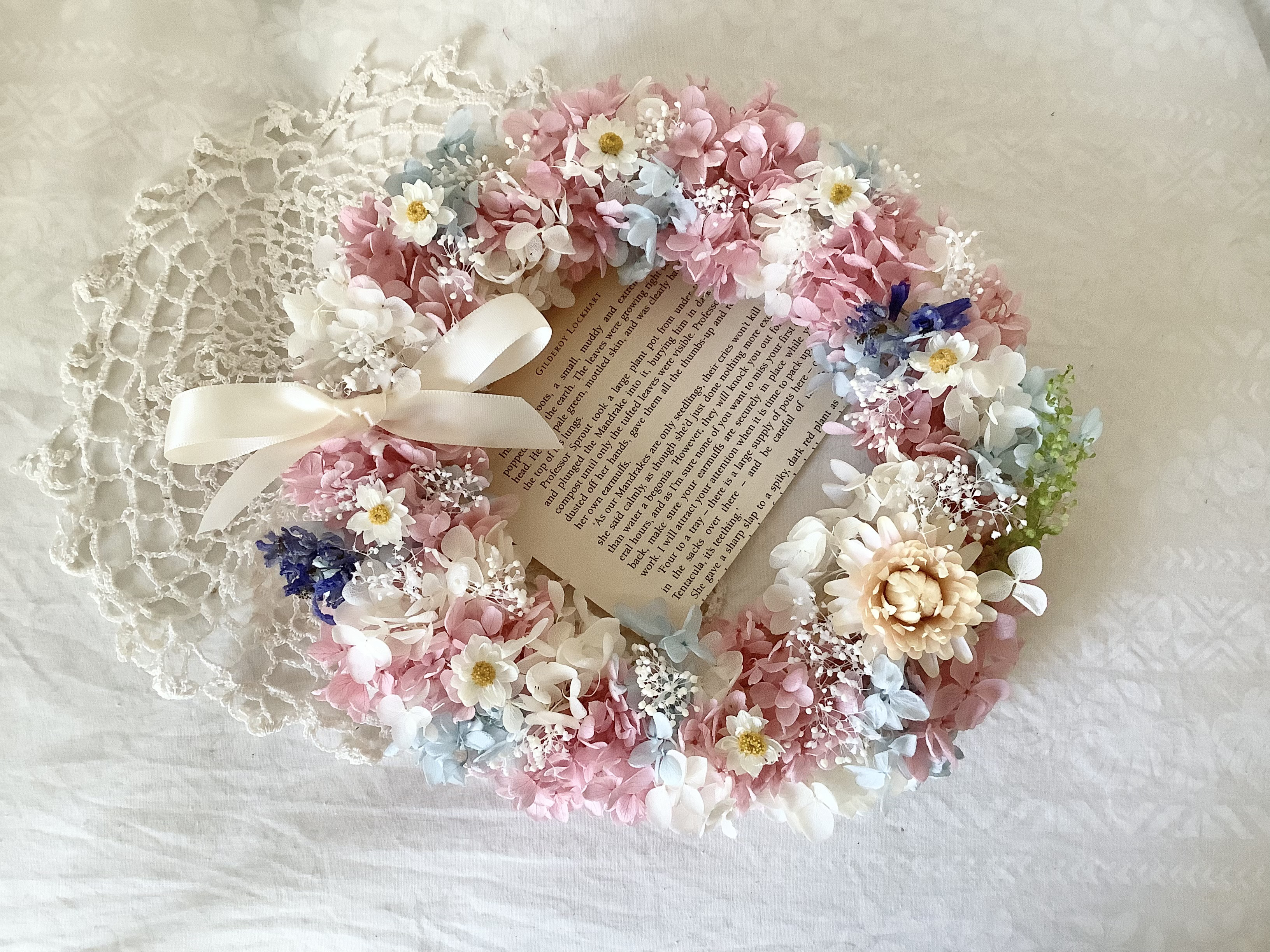 ② プリンセスカラー カラフル フラワーリース