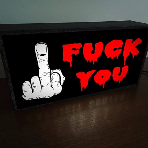 ファックユー FUCK YOU ロック ハードコアミニチュア サイン ランプ