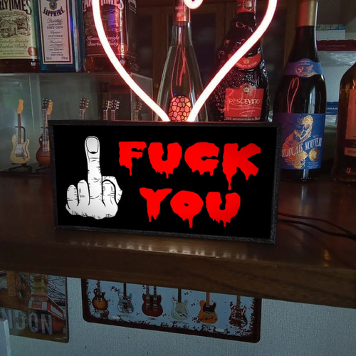 ファックユー FUCK YOU ロック ハードコアミニチュア サイン ランプ