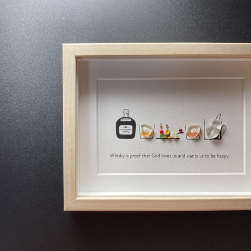 シーグラスアート「ウイスキー」 その他アート ゆきみ工房 通販