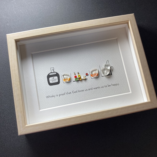 シーグラスアート「ウイスキー」 その他アート ゆきみ工房 通販