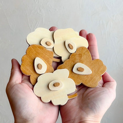 壁にぺたり♪ お花の木製ガーランド/ウォールステッカー/繰り返し使える　壁飾り　おしゃれ　北欧　 6枚目の画像