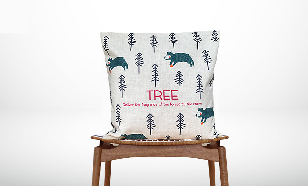 森のクッション Original Bear design -ヒノキの香り-