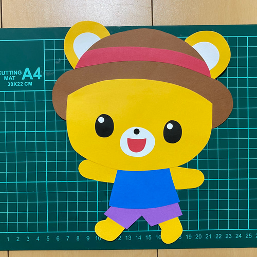 秋の壁面飾り コスモス畑 とんぼ 麦わら帽子 型紙 misa☆壁面クラフト