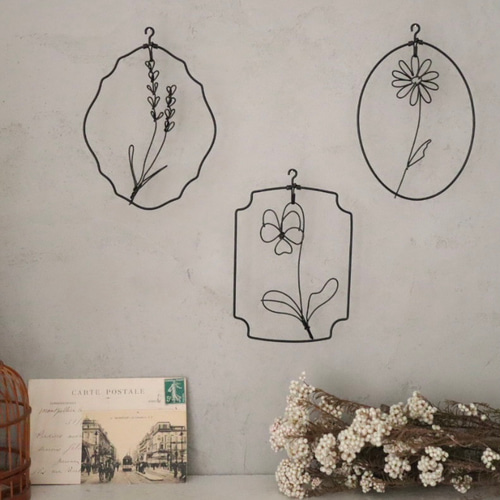 プチボタニカル・フレーム3点set (ラベンダー・スミレ・マーガレット