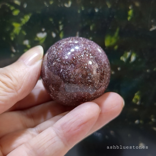 レピドライトスフィア【1】約35mm 62.9g 天然石 ashblue 通販 14389220