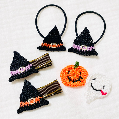 【魔女帽子】ベビーヘアクリップ ヘアゴム 魔女帽子】ベビーヘアクリップ ヘアゴム