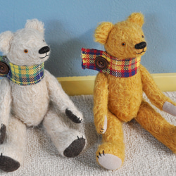 Nana Bee.♡テディベア 24㎝ ゴールドイエロー & クリーム