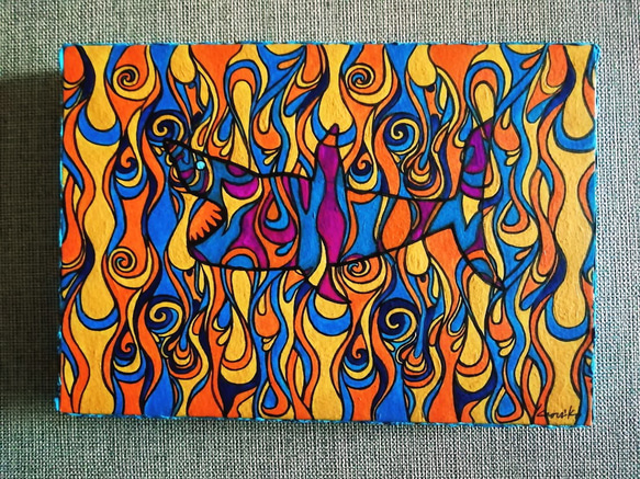 アクリル絵画 アクリル画『夜明けの輝き』原画 - KUROKO'S GALLERY | minne