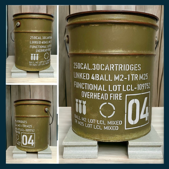 Military☆浅型リメイク缶✨️3個セット ミリタリー風リメ缶。 | ポチママ