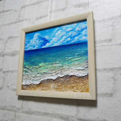 油絵 油彩 油彩画 絵 絵画【夏の海】 絵画 HR 通販 14389474