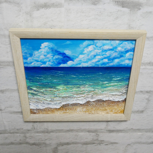油絵 油彩 油彩画 絵 絵画【夏の海】 絵画 HR 通販 14389474｜Creema