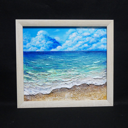 油絵 絵画 【砂浜の海】 油絵 絵画【砂浜の海】 絵画 HR 通販 15827742｜Creema(クリーマ)