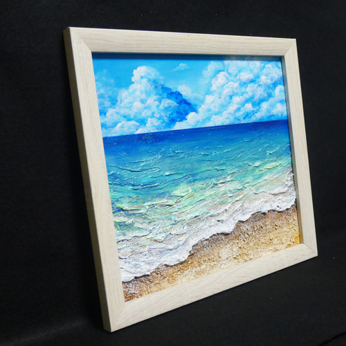 油絵 油彩 油彩画 絵 絵画 【真夏の海】 油絵 油彩 油彩画 絵 絵画 【真夏の海】