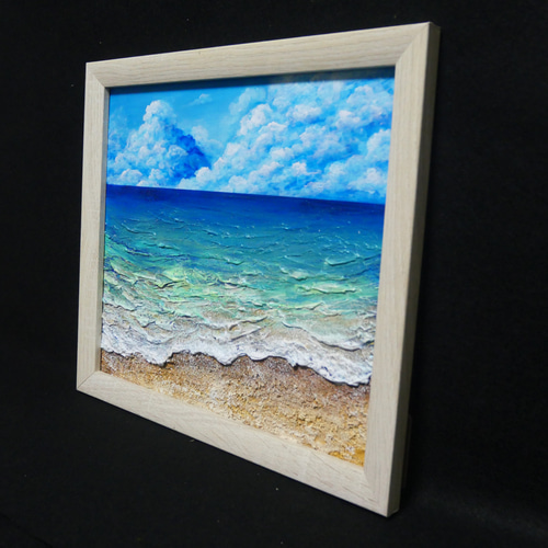 油絵 油彩 油彩画 絵 絵画【夏の海】 絵画 HR 通販 14389474